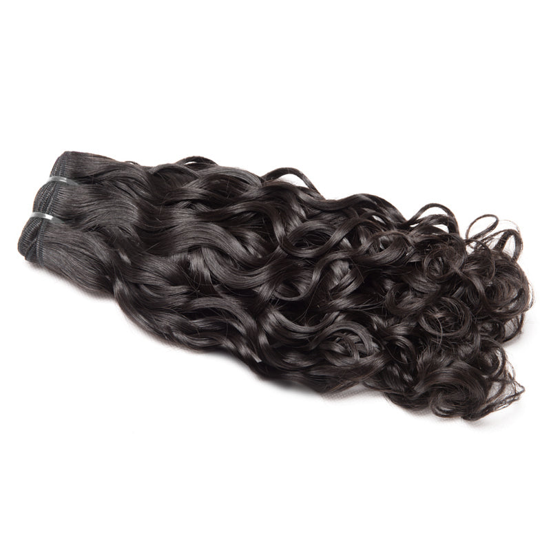 Virgin Black Curly Weft Extension
