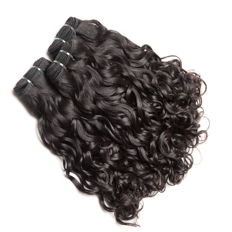 Raw Black Curly Weft Extensions