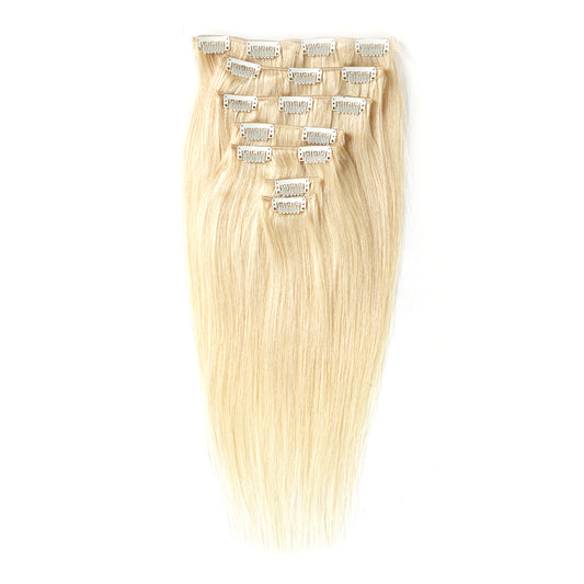 Virgin Blonde Clip In Extensions