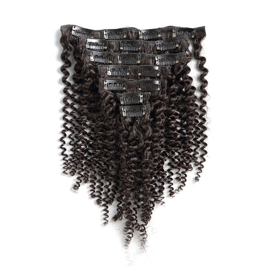 Virgin Black Deep Wave Clip In Extensions