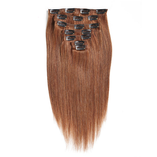 Virgin Light Brown Clip In Extensions