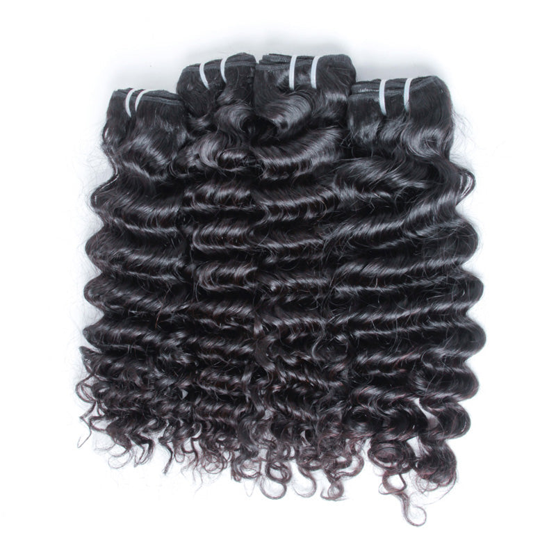 Virgin Black Deep Wave Weft Extension