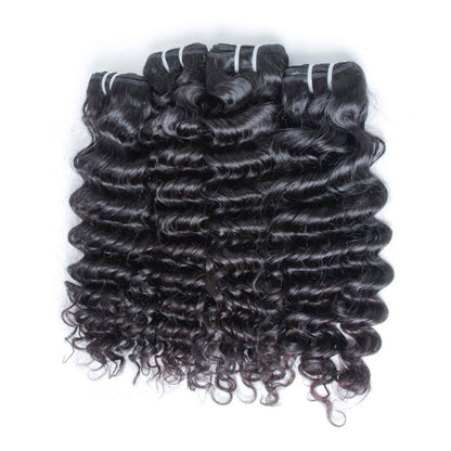 Virgin Black Deep Wave Weft Extension