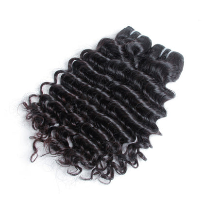 Raw Black Deep Wave Weft Extension