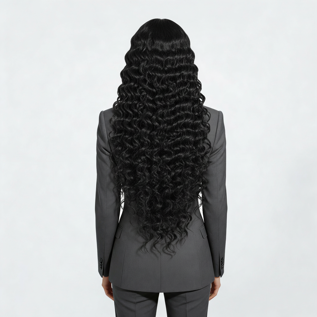 Raw Black Deep Wave Weft Extension