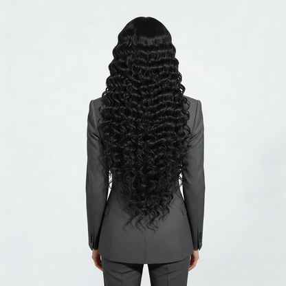 Raw Black Deep Wave Weft Extension